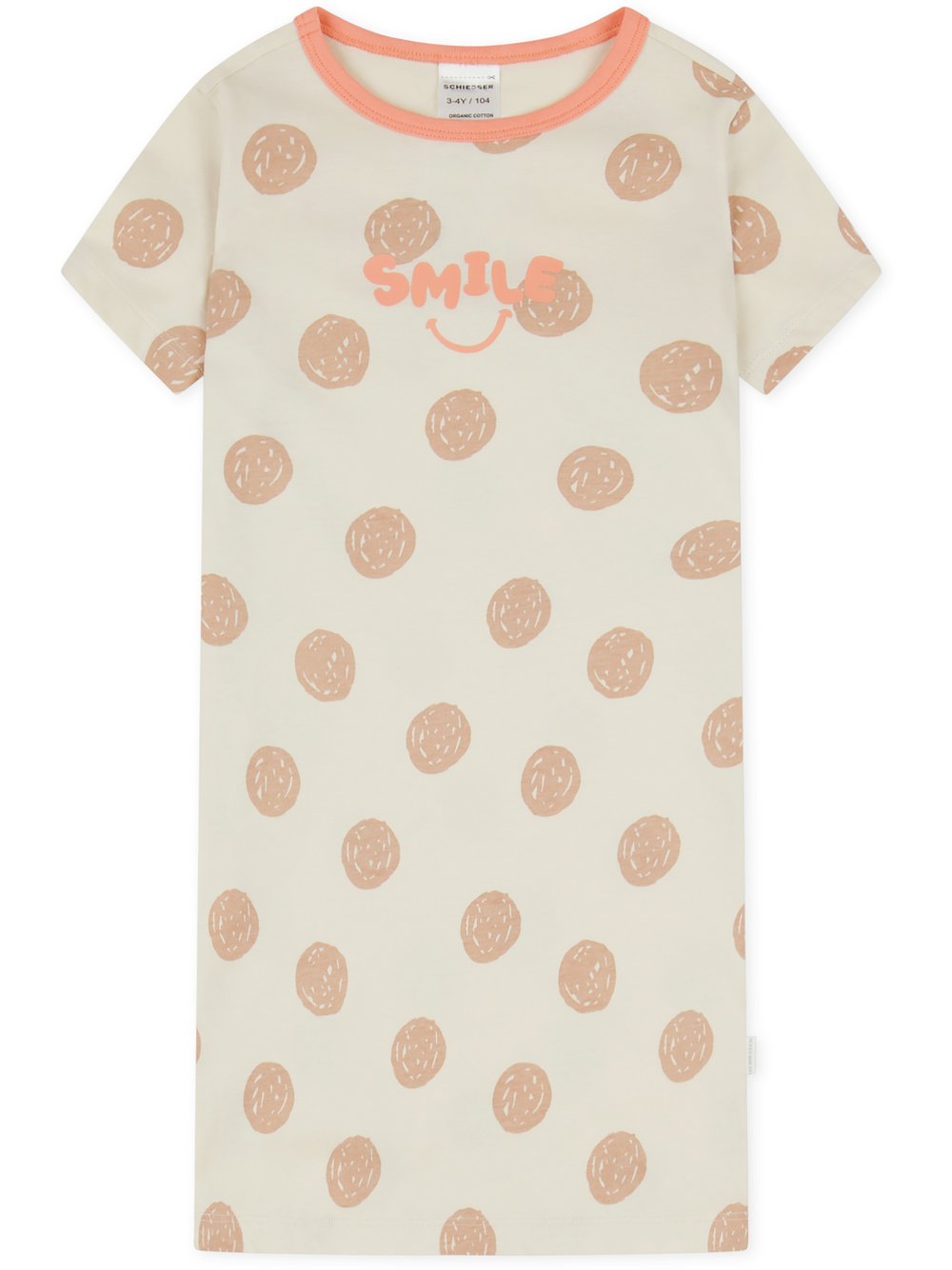 Thumbnail - Schiesser Nachthemd Mädchen Jersey beige bedruckt, 116