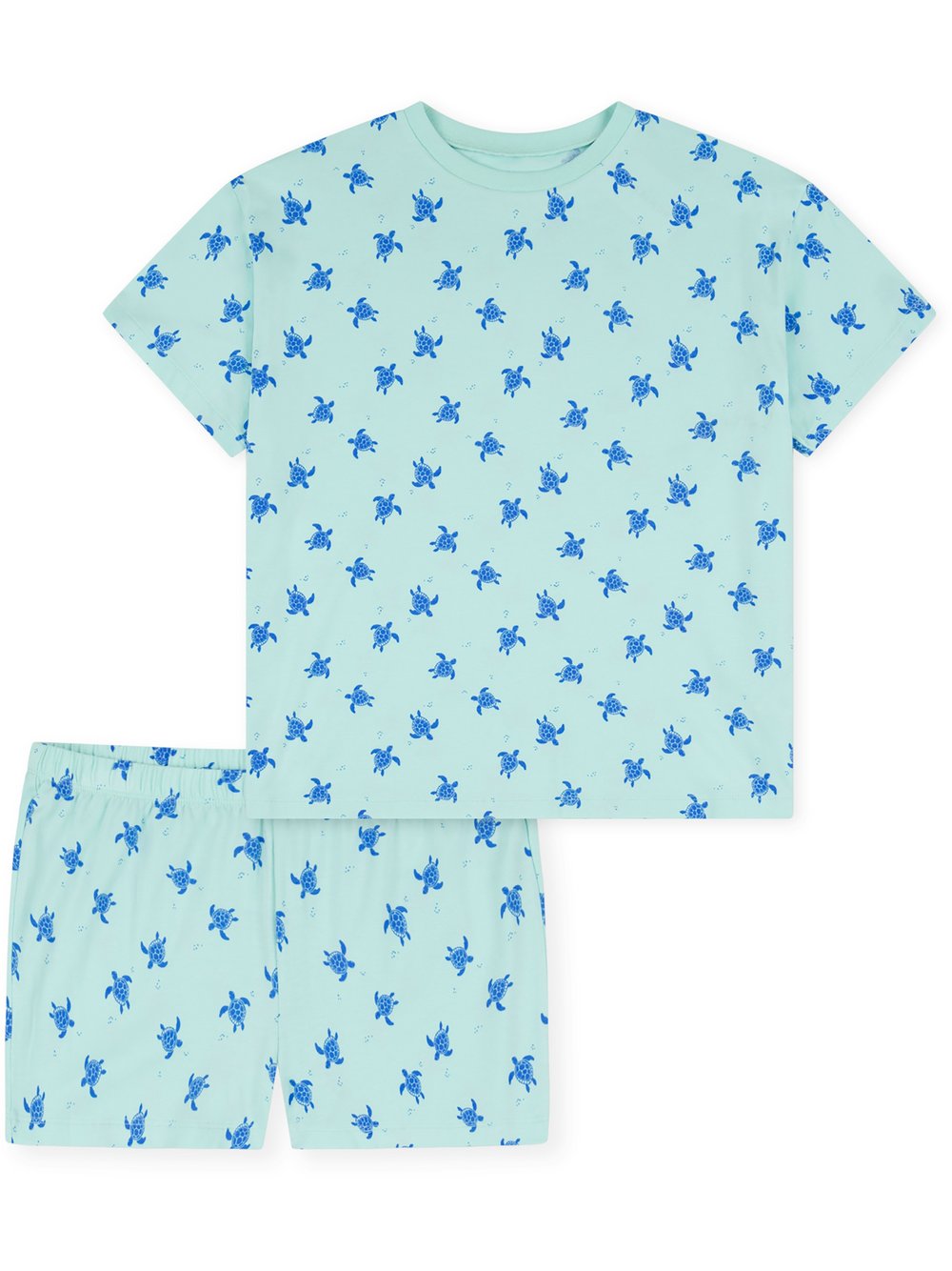 Thumbnail - Schiesser Pyjama  Mädchen Jersey grün bedruckt, 164