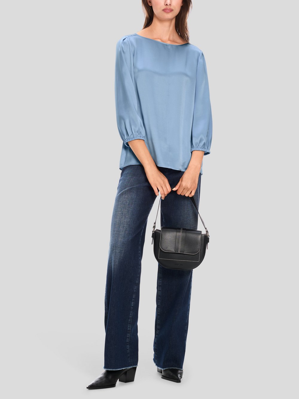Thumbnail - Marc Cain Bluse Damen Seide blau, 44
