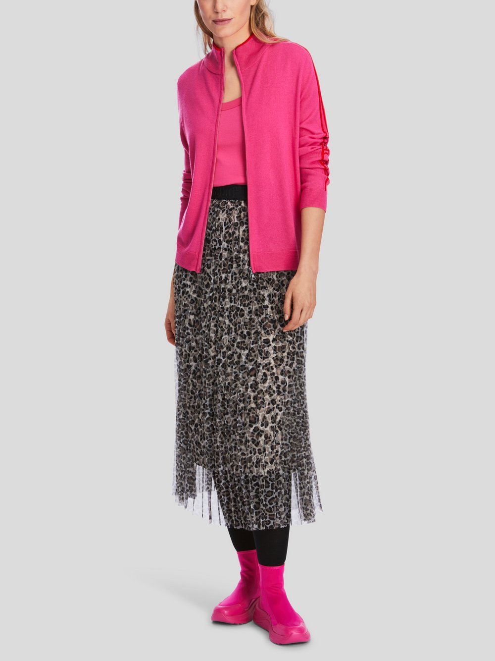 Marc Cain Cardigan Damen Wolle pink bedruckt, 34