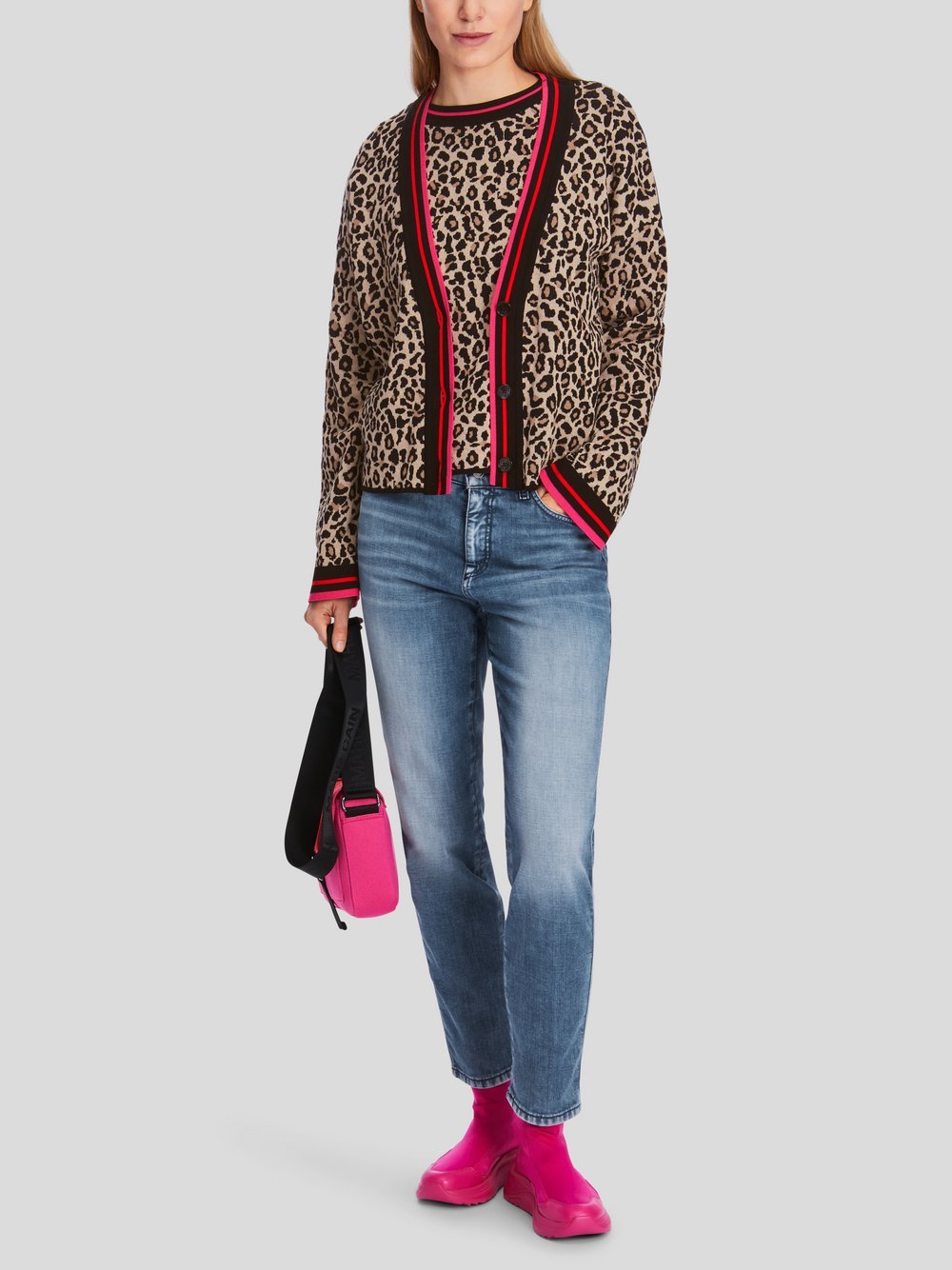 Marc Cain Cardigan Damen Viskose beige gemustert, 36