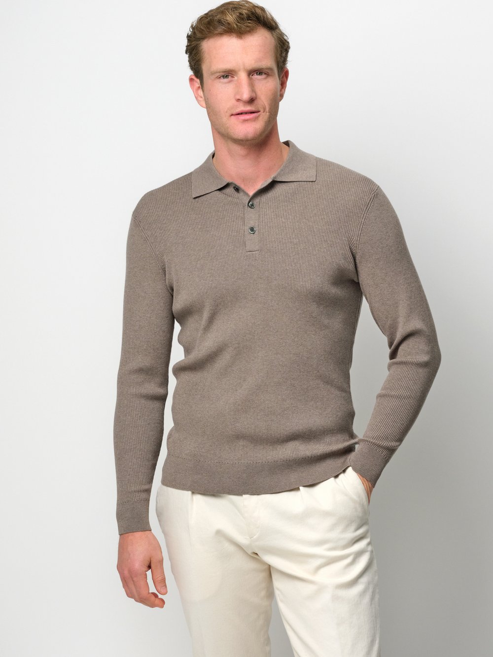 Profuomo Poloshirt Herren braun, M