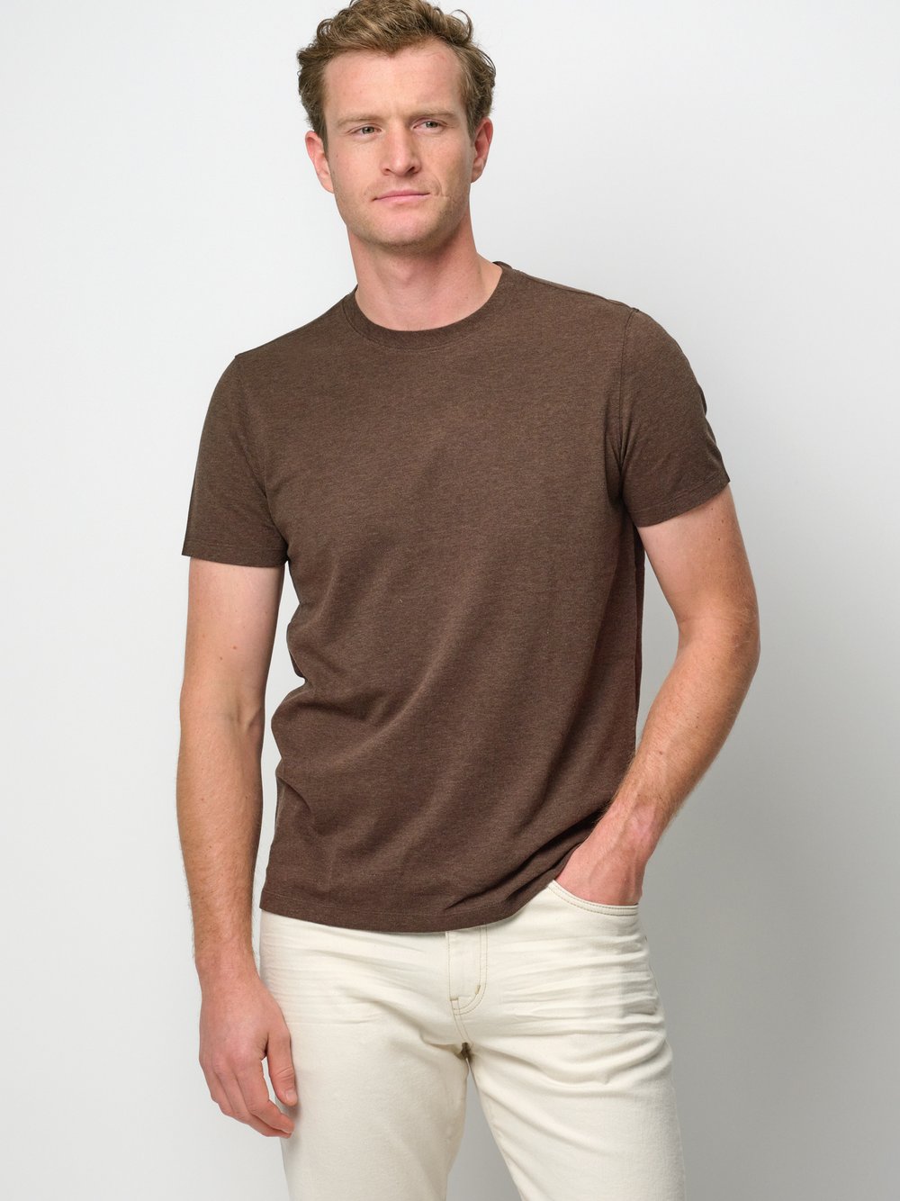 Profuomo T-Shirt Herren Baumwolle braun, XXL