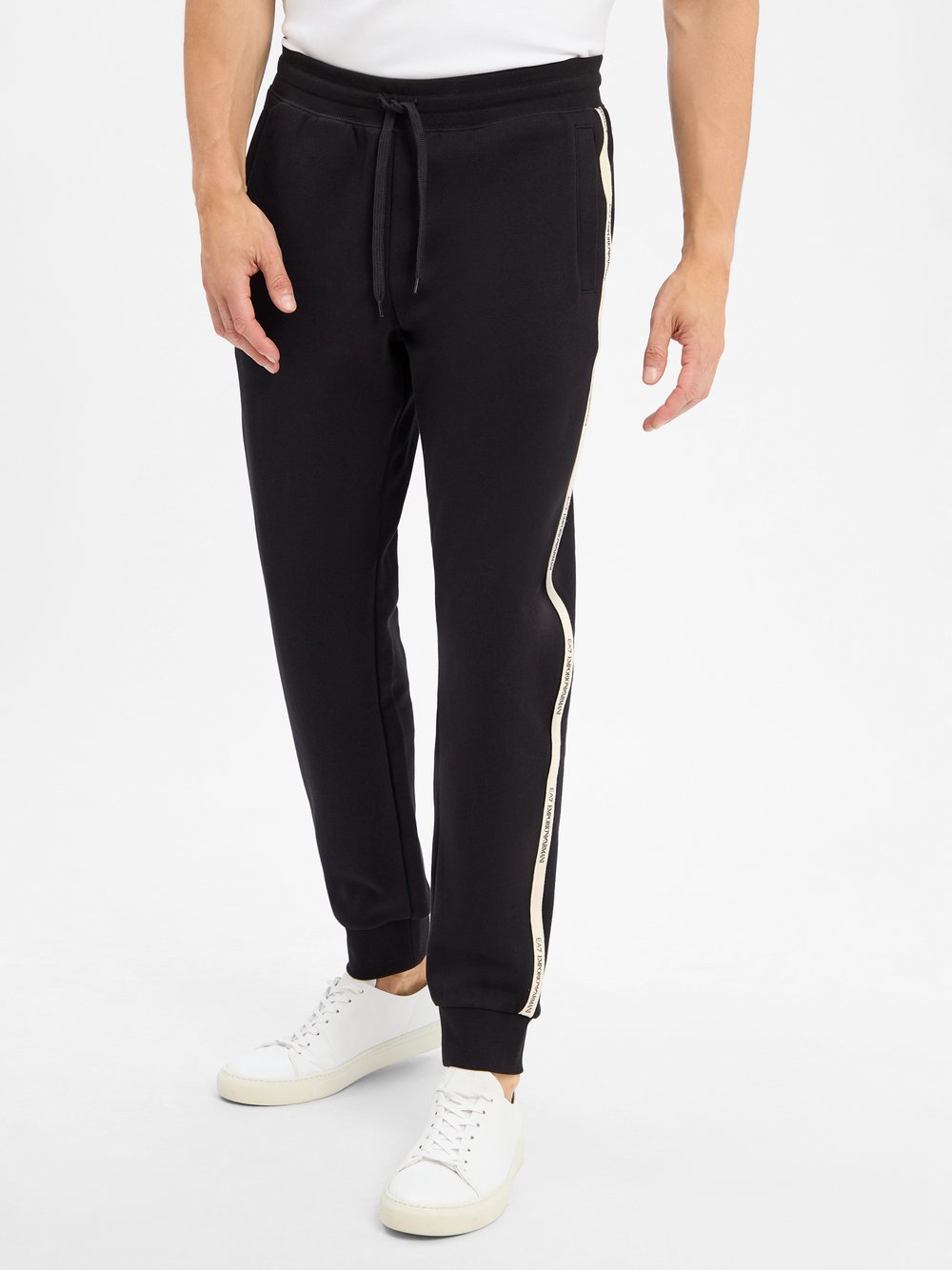 EA7 Emporio Armani Jogginghose Herren Baumwolle schwarz, XXL