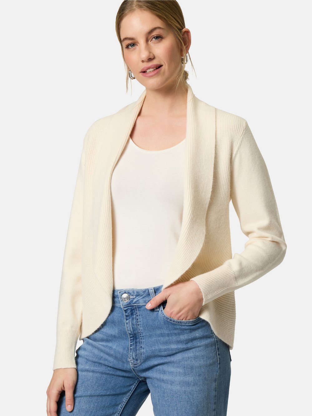 zero Strickjacke Damen Viskose beige, 38