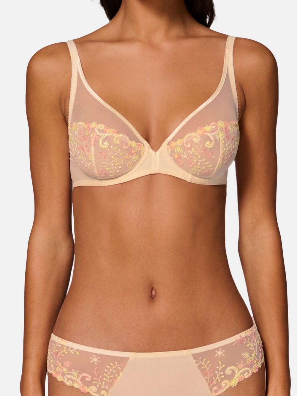 Simone Perele Triangel BH Damen gelb gemustert, 90D