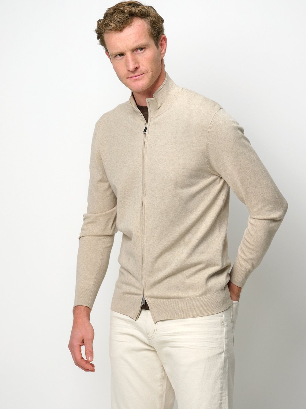 Profuomo Strickjacke Herren beige, L