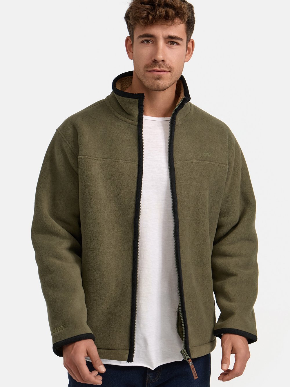 Indicode Übergangsjacke Fleece Herren grün, M