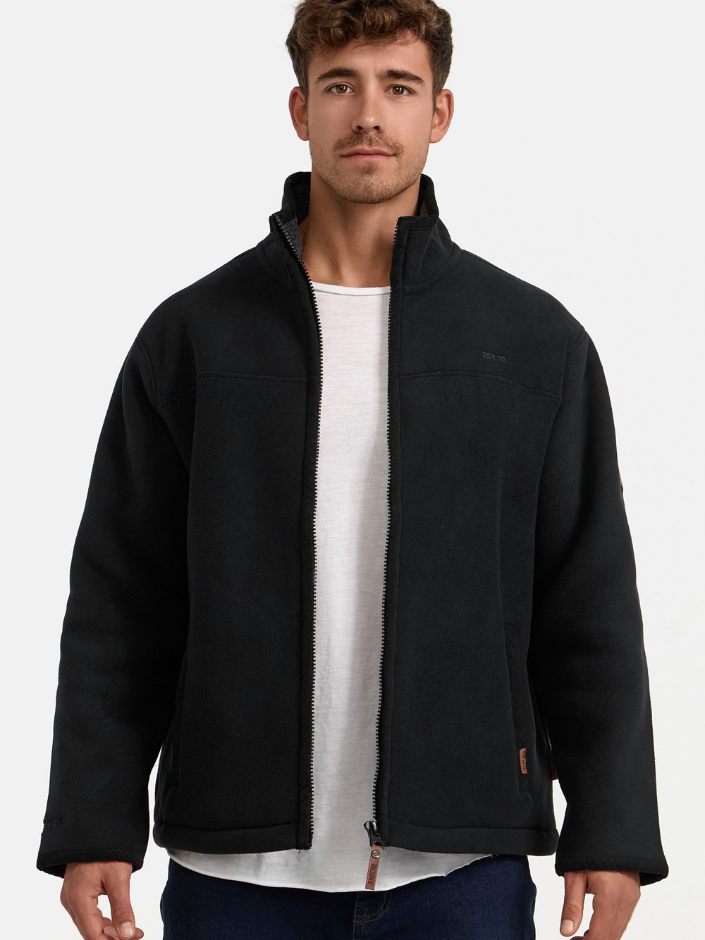 Indicode Übergangsjacke Fleece Herren schwarz, M