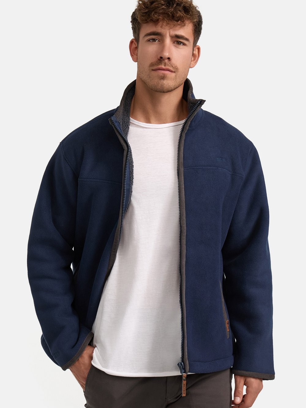 Indicode Übergangsjacke Fleece Herren blau, XXL