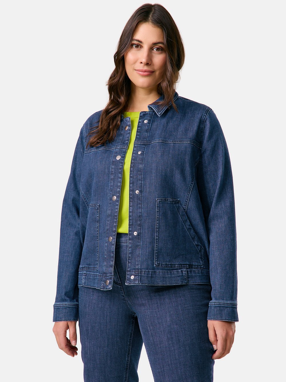 Samoon Jeansjacke Damen Baumwolle blau, 46