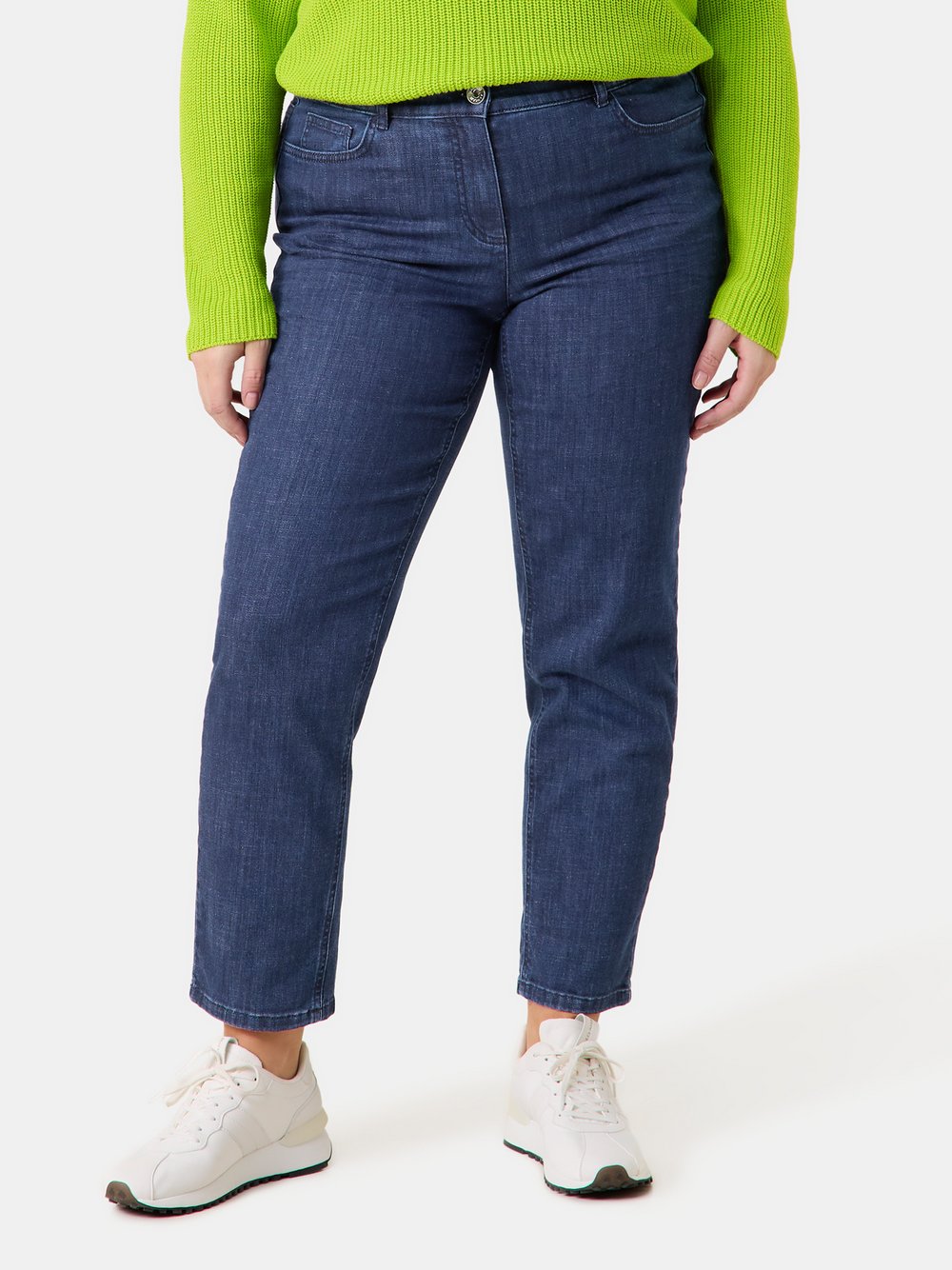 Samoon 5-Pocket Jeans Damen Baumwolle blau, 42