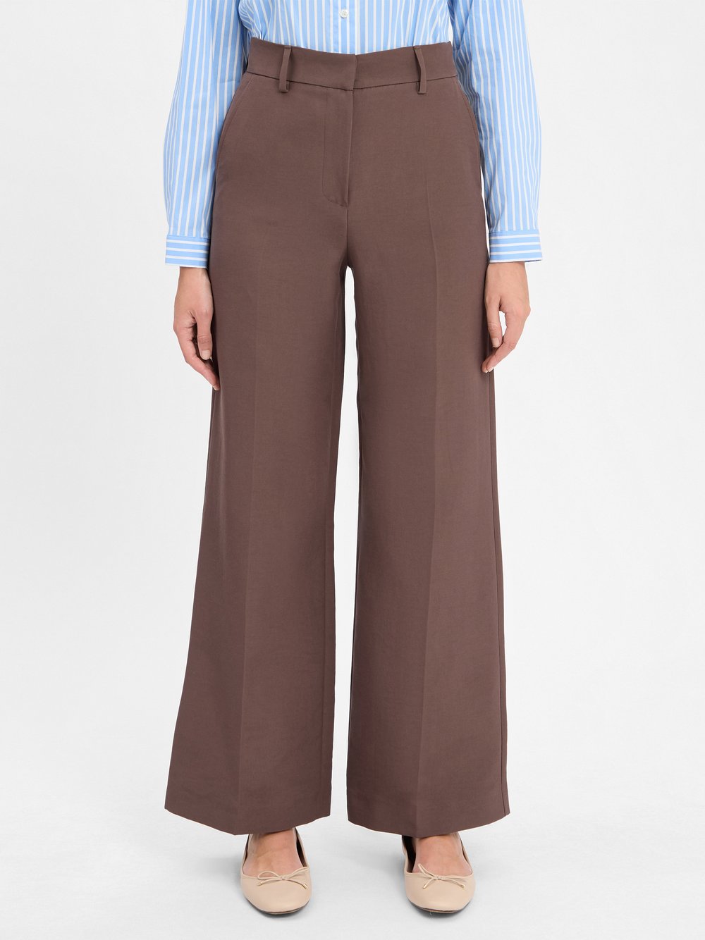 Weekend Max Mara Stoffhose Damen Acetat braun, 40