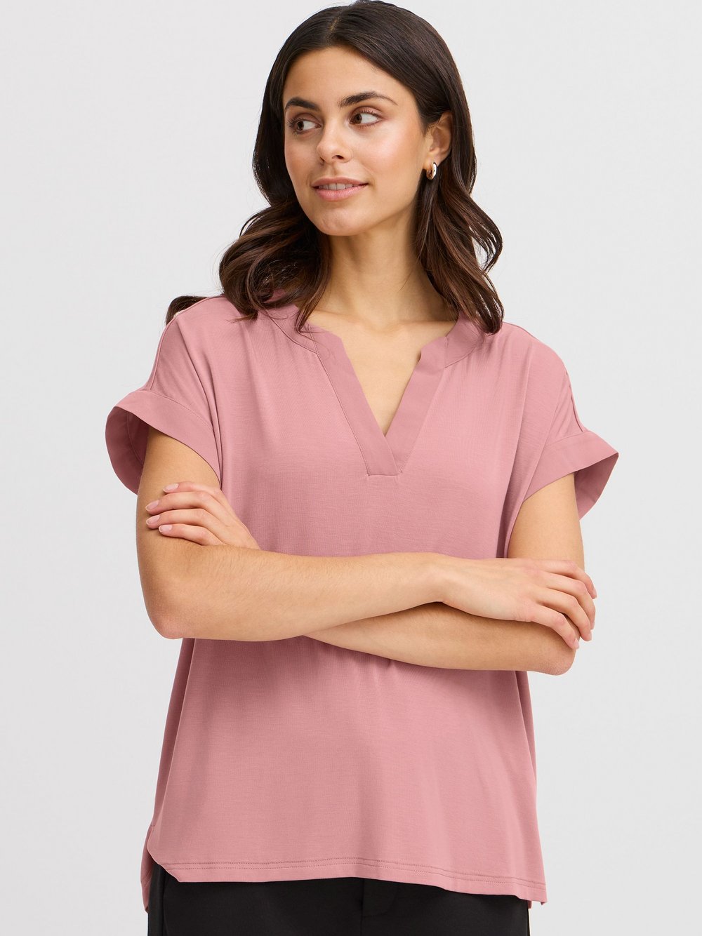 fransa T-Shirt Damen rosa, M