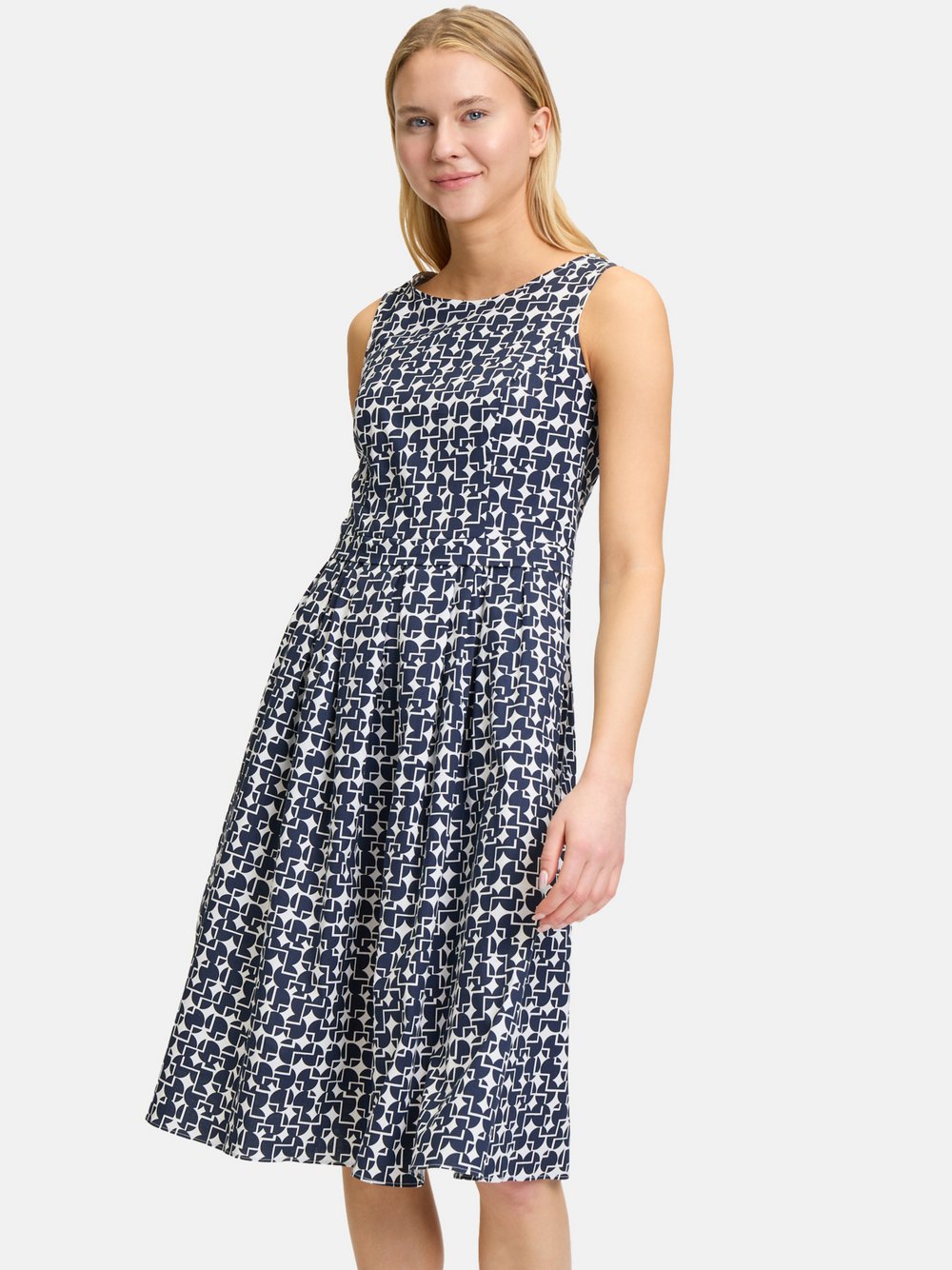 Vera Mont Sommerkleid Damen Baumwolle blau gemustert, 42