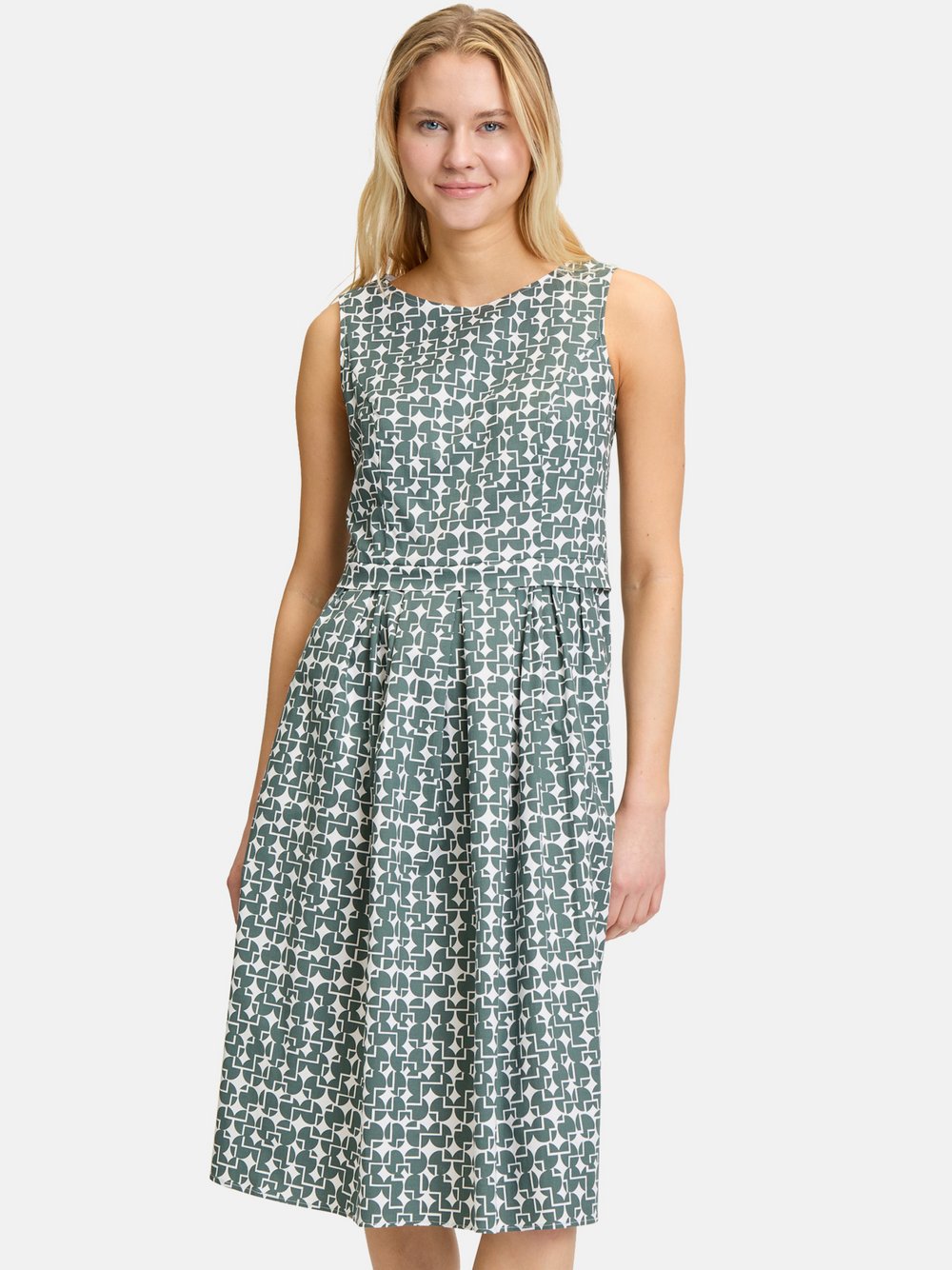 Vera Mont Sommerkleid Damen Baumwolle grün gemustert, 36