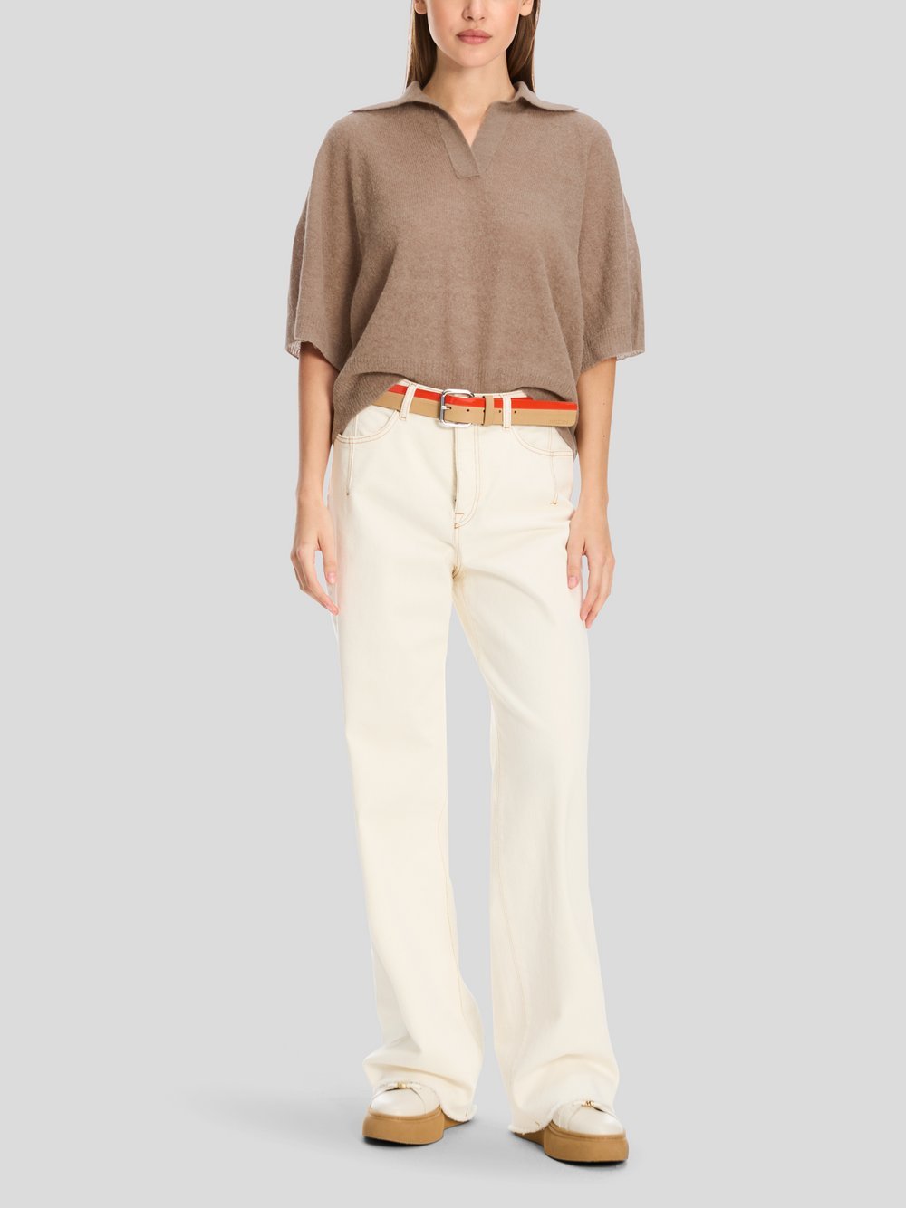 Marc Cain Poloshirt Damen Wolle braun, 44