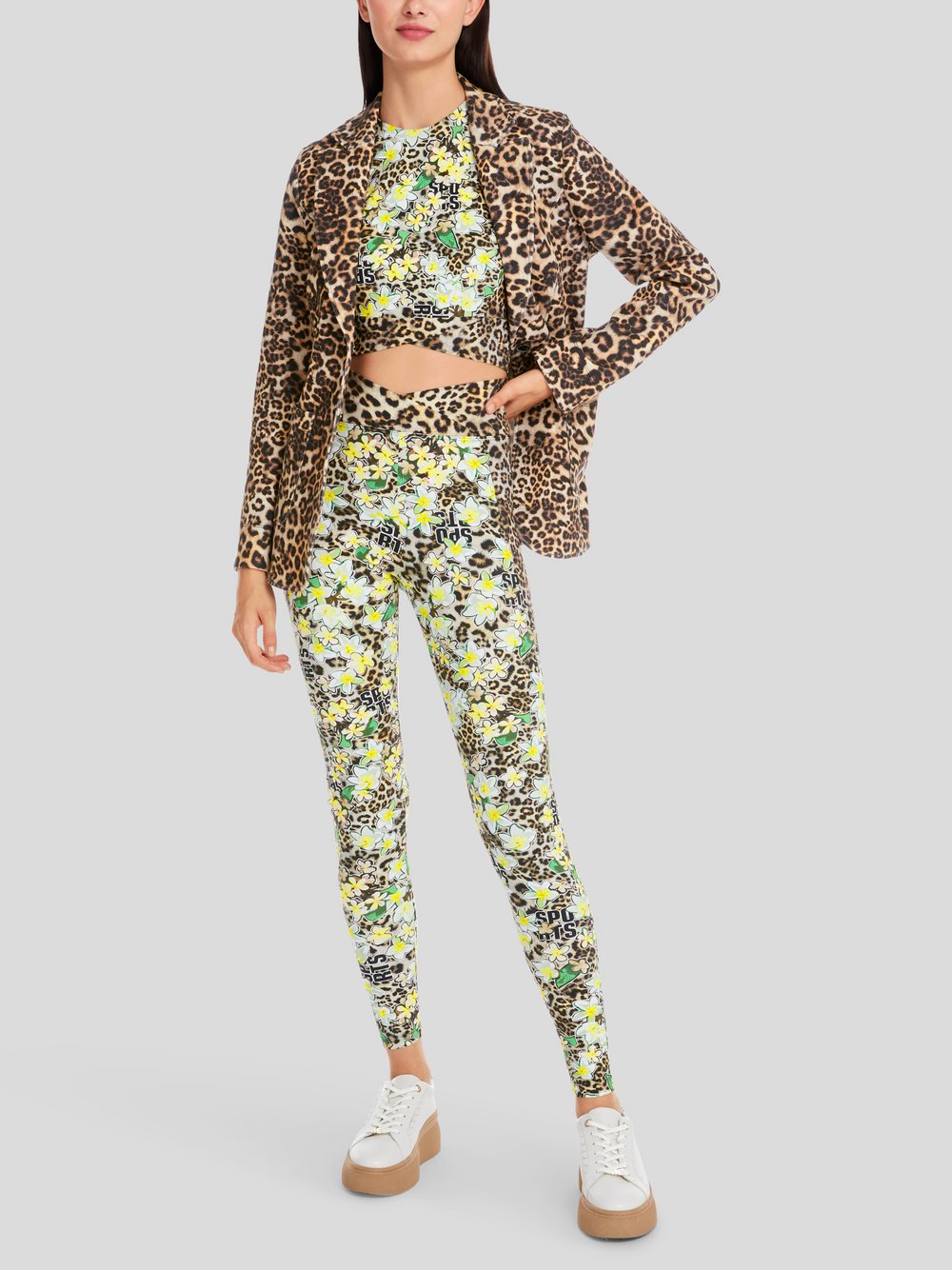 Marc Cain Leggings Damen Polyamid braun gemustert, 44