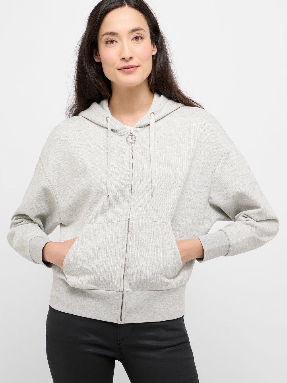 Mustang Sweatjacke Damen Baumwolle grau, S