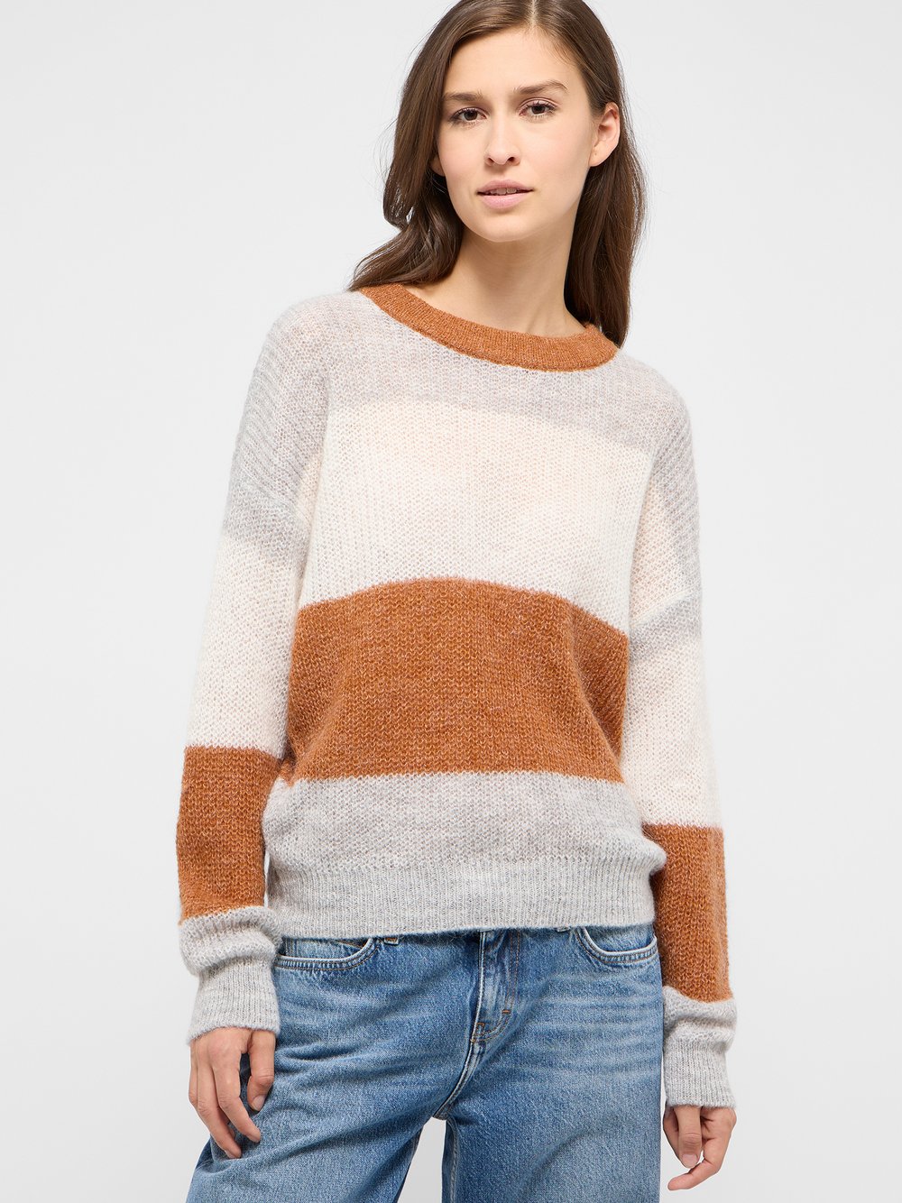 Mustang Strickpullover Damen mehrfarbig gestreift, S