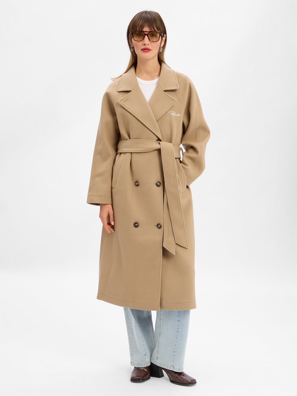 PEGADOR Trench-Mantel Damen braun, S