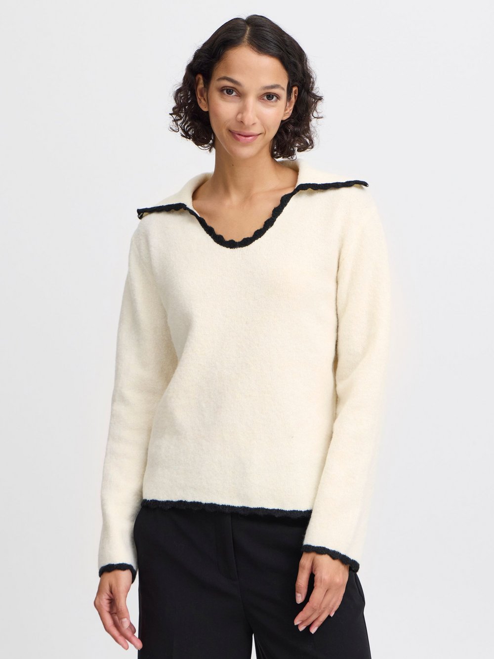 B.Young Strickpullover Damen weiß, M