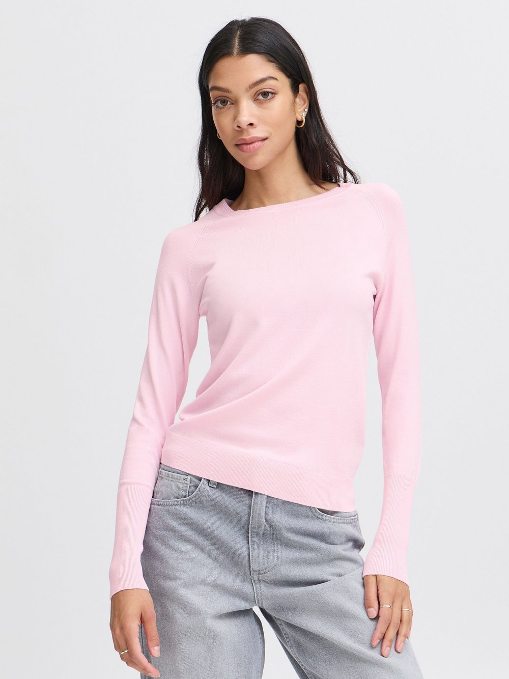 B.Young Longsleeve Damen Viskose rosa, L