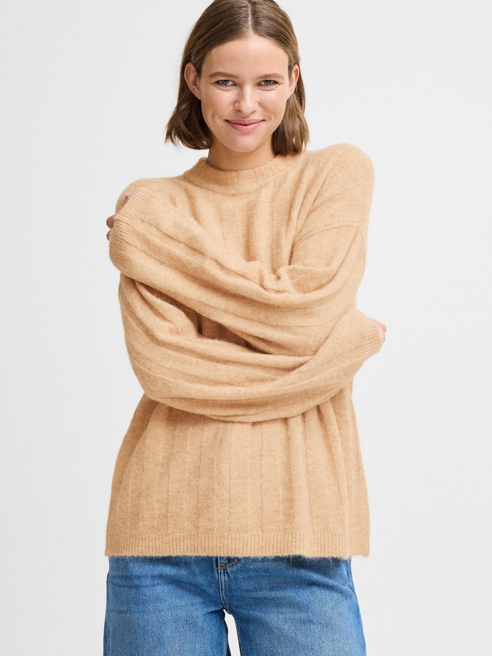 B.Young Strickpullover Damen braun, L