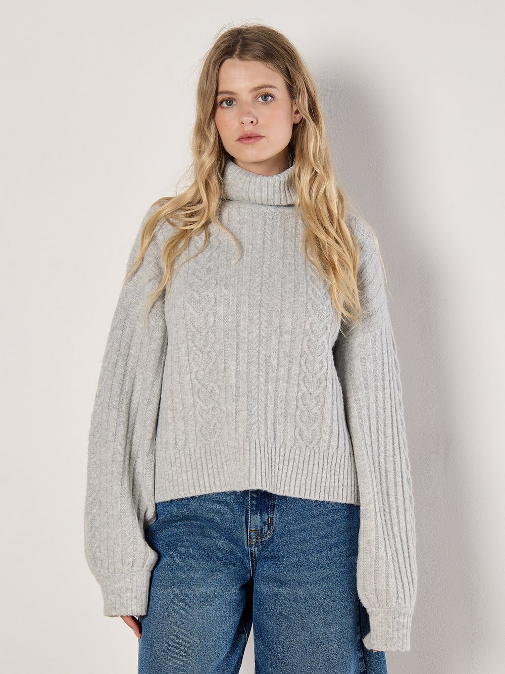 Apricot Pullover Damen grau, S