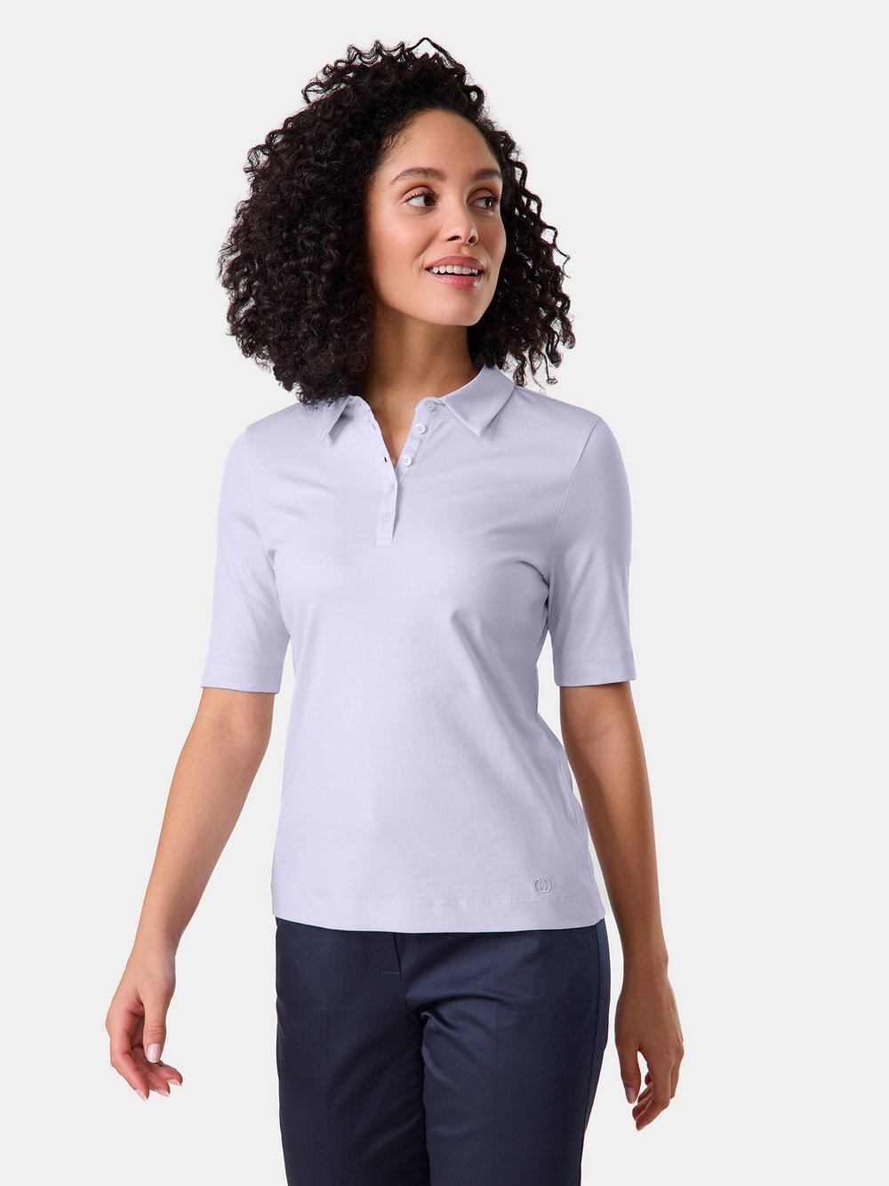 Gerry Weber Poloshirt Damen Baumwolle blau, 46