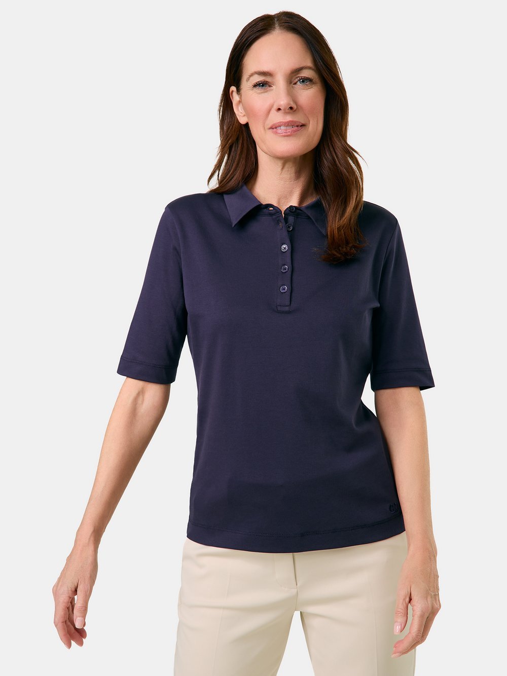 Gerry Weber Poloshirt Damen Baumwolle blau, 42