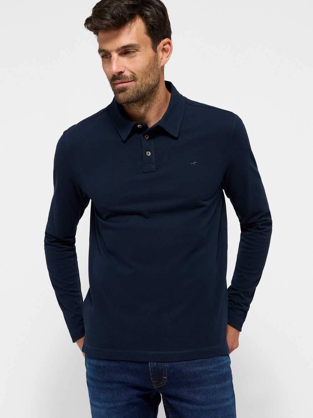 Mustang Polo Herren Baumwolle blau, XXL