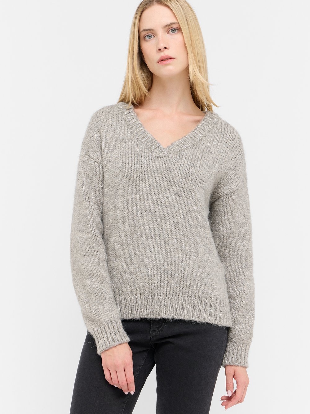 Mustang Strickpullover Damen grau, XS