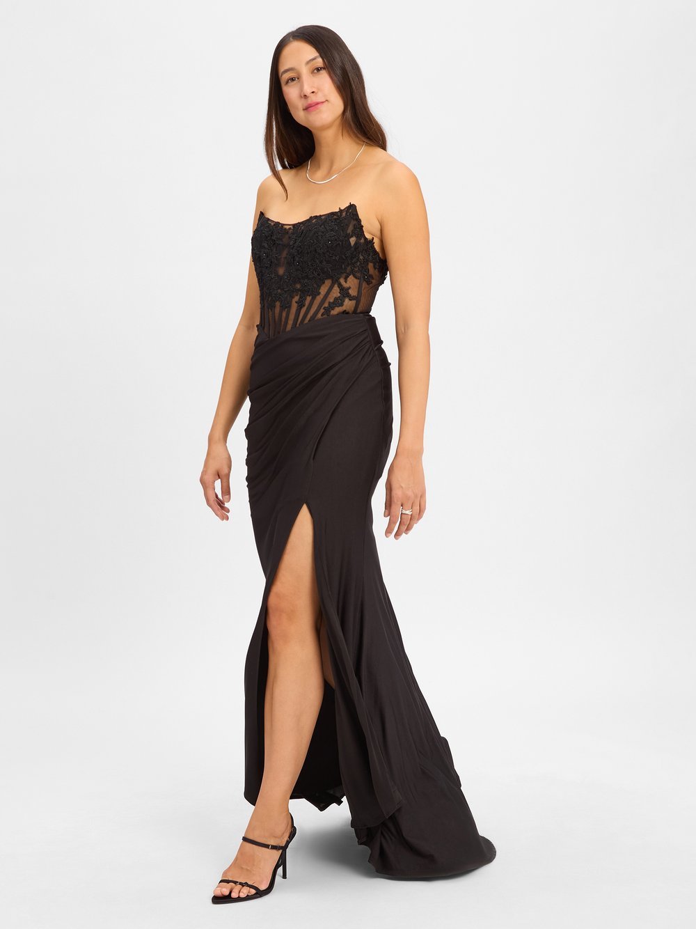 Luxuar Fashion Abendkleid Damen schwarz, 34