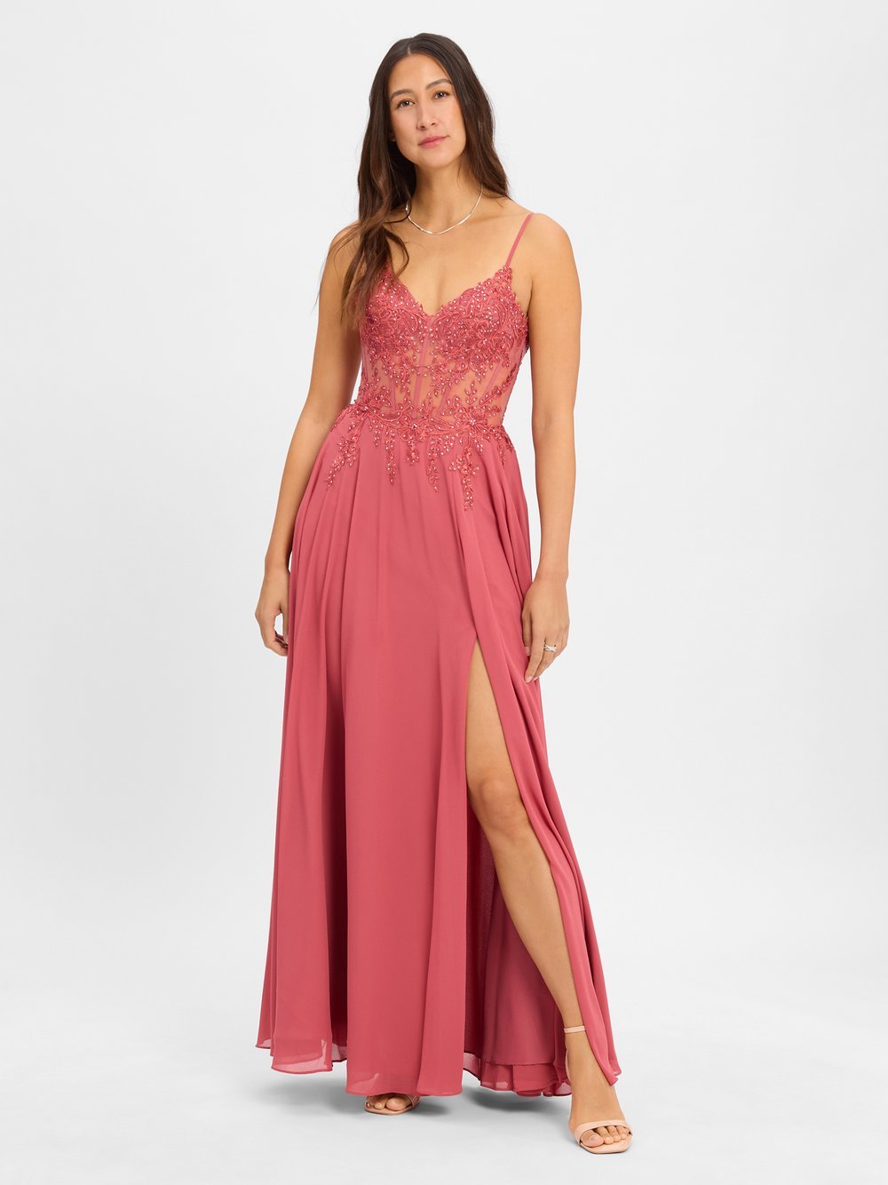 Luxuar Fashion Abendkleid Damen rosa, 34