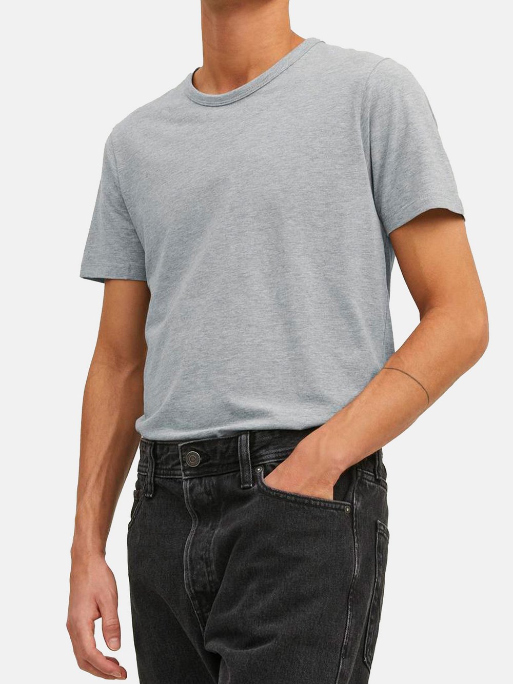 Thumbnail - Jack & Jones T-Shirt Herren Baumwolle grau, S