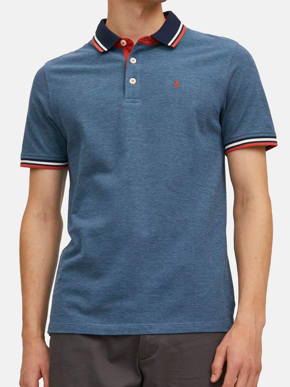 Jack & Jones Poloshirt Herren Baumwolle blau, S