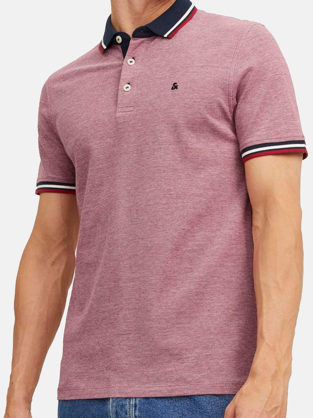 Jack & Jones Poloshirt Herren Baumwolle blau, XL