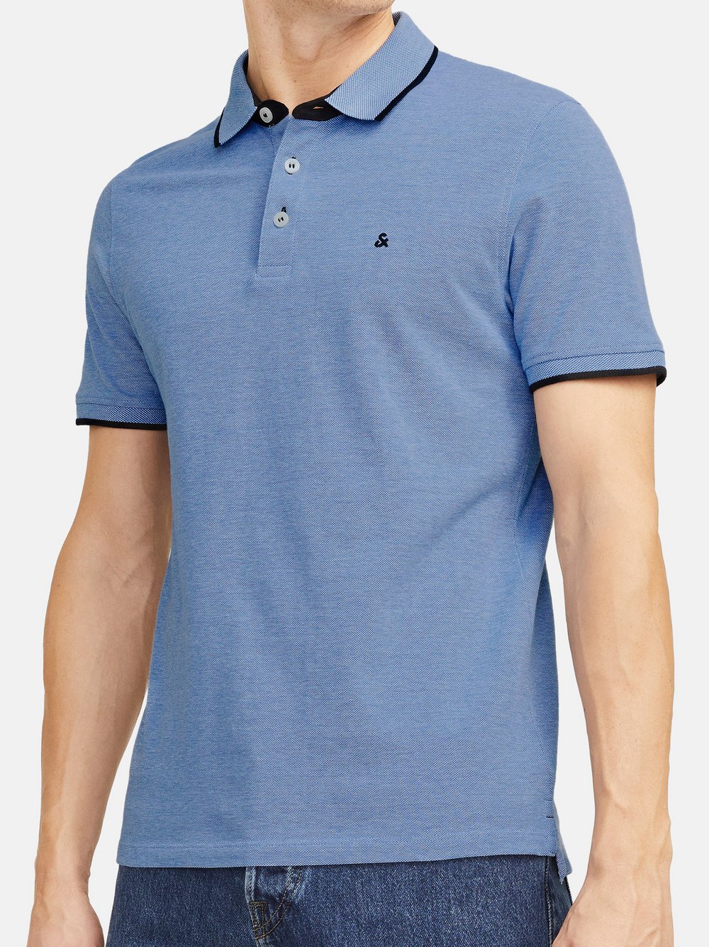 Jack & Jones Poloshirt Herren Baumwolle blau, S