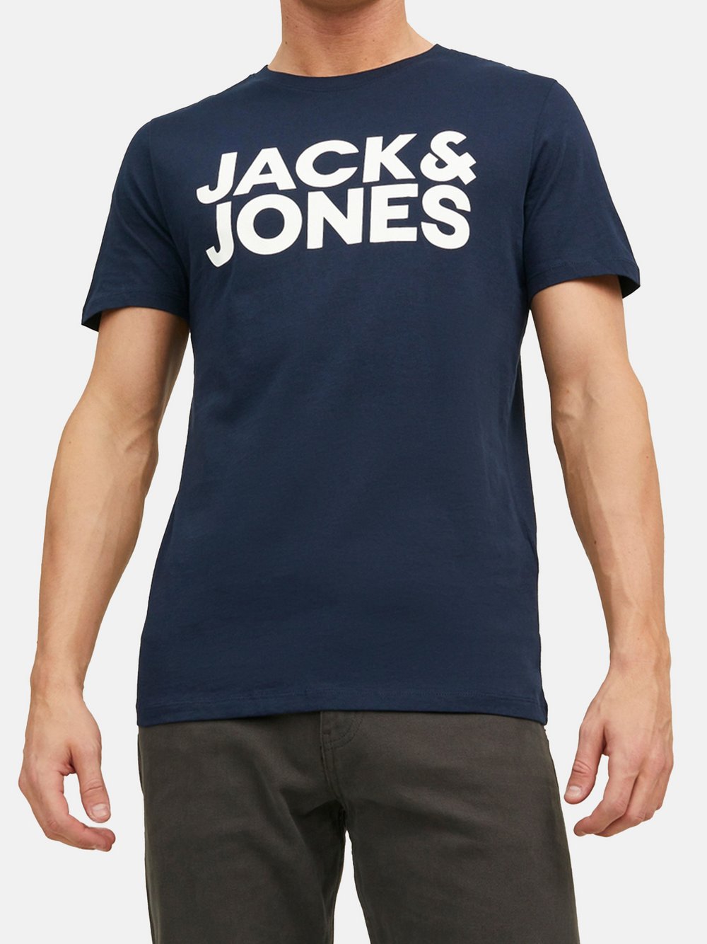 Jack & Jones T-Shirt Herren Baumwolle weiß gemustert, XXL