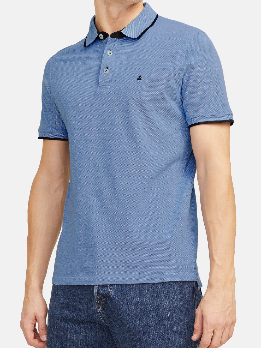 Jack & Jones Poloshirt Herren Baumwolle blau, S