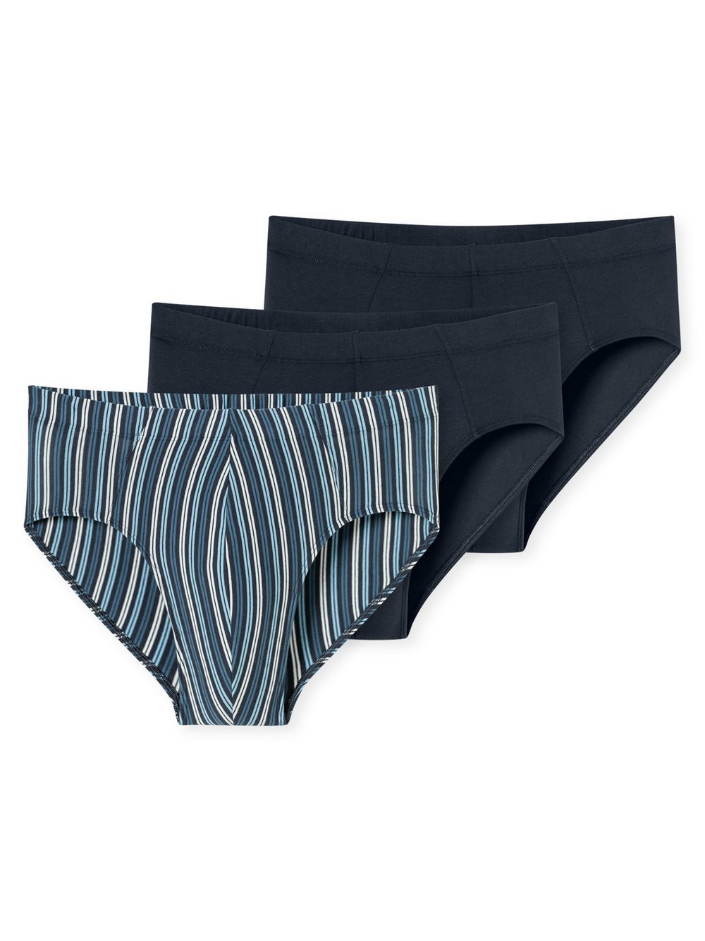 Thumbnail - Schiesser Slip Herren Jersey blau bedruckt, 8