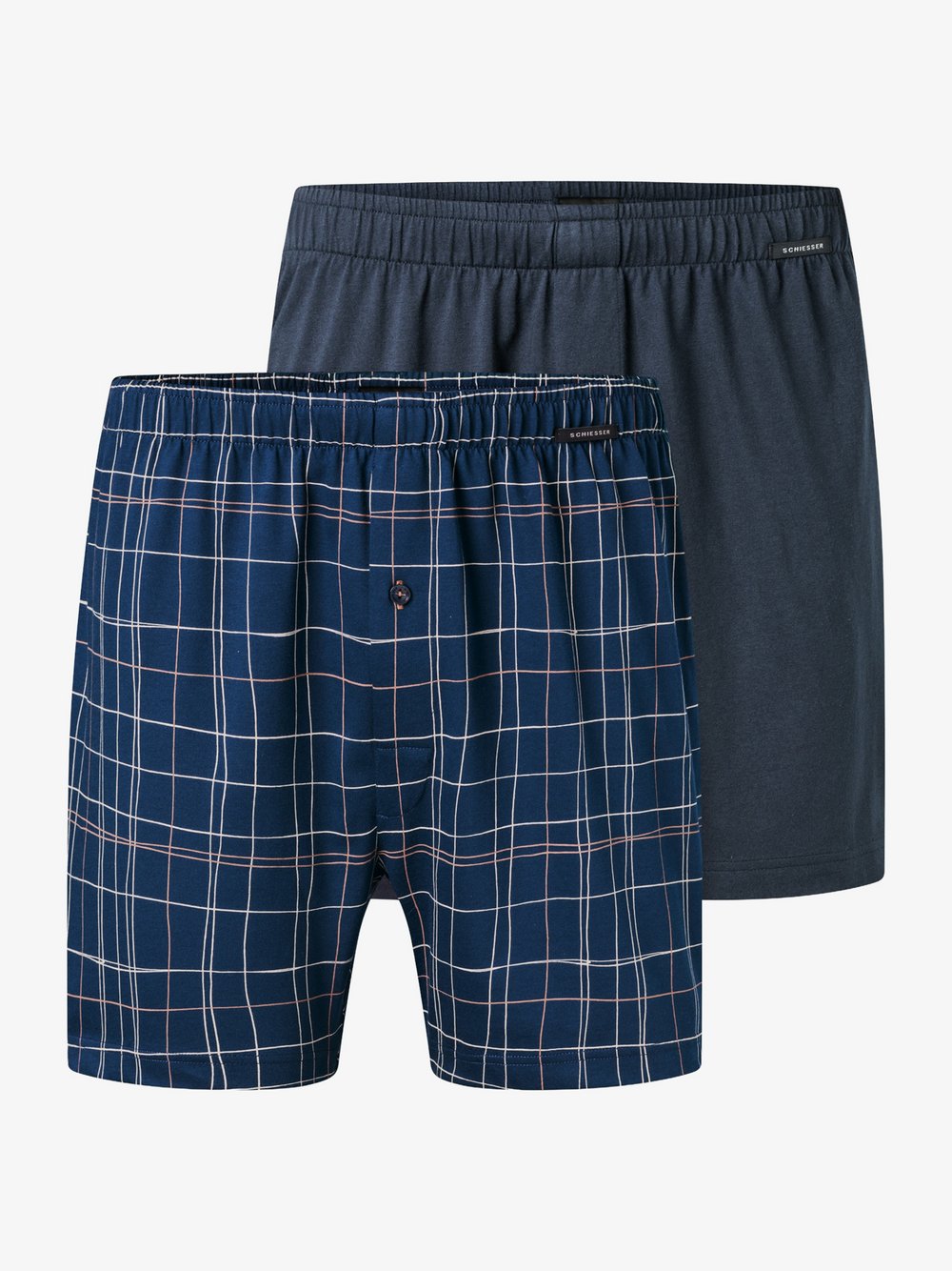 Schiesser Boxer  Herren Baumwolle blau gemustert, 5