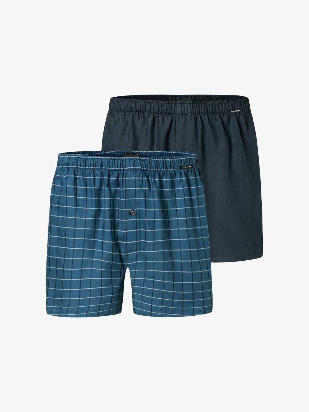 Thumbnail - Schiesser Boxer  Herren Baumwolle mehrfarbig kariert, 8