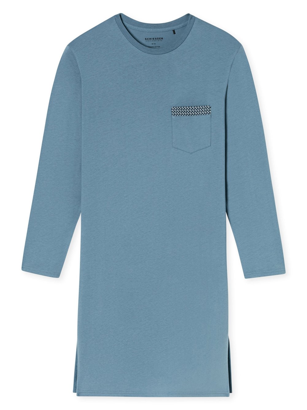 Thumbnail - Schiesser Nachthemd  Herren Baumwolle grau, 62