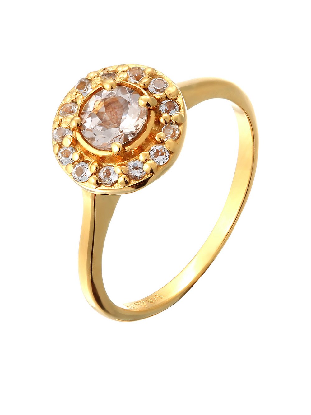 Elli PREMIUM Ring Damen Sterlingsilber gold, 56