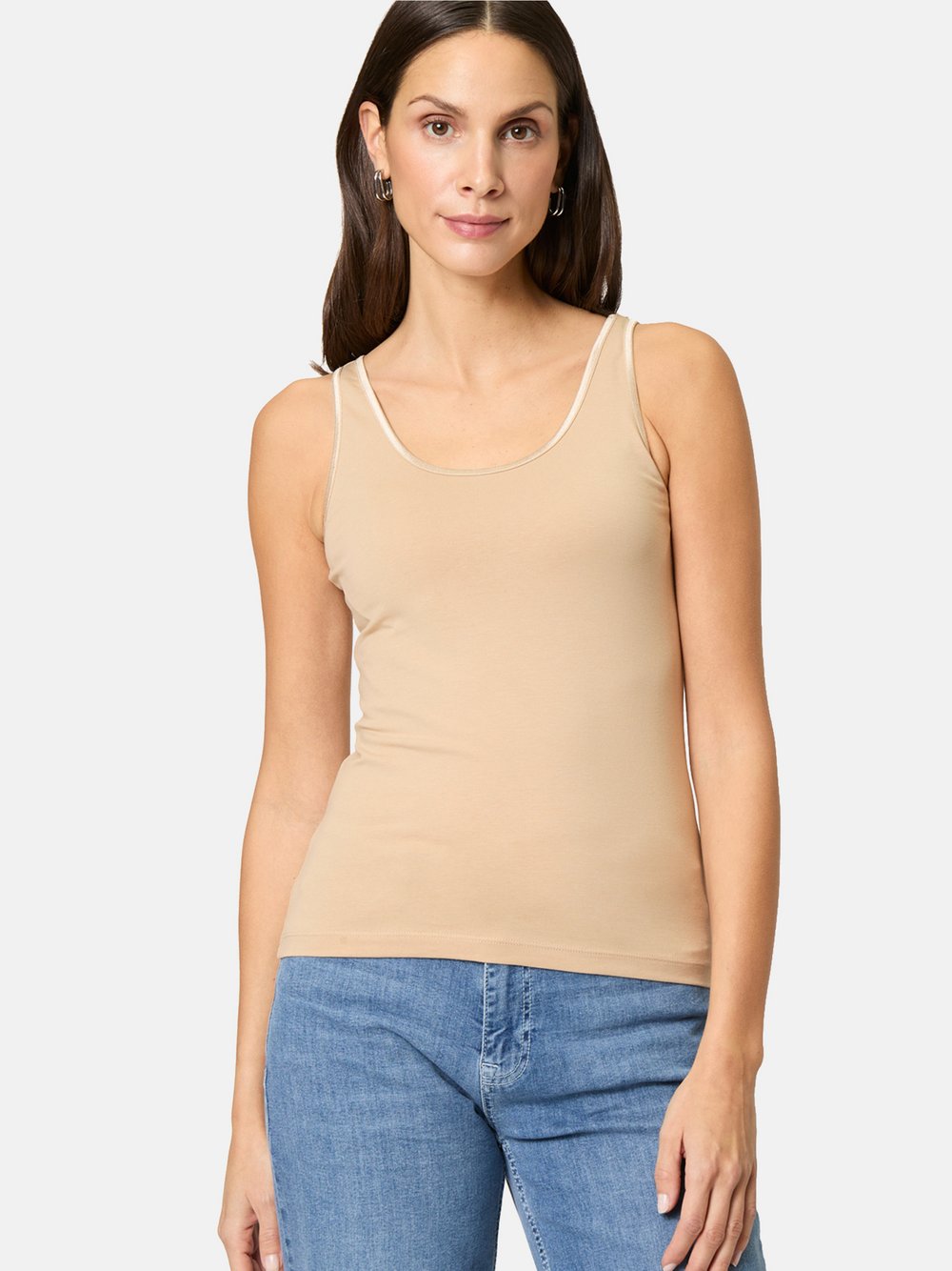 zero Top Damen Baumwolle beige, 38