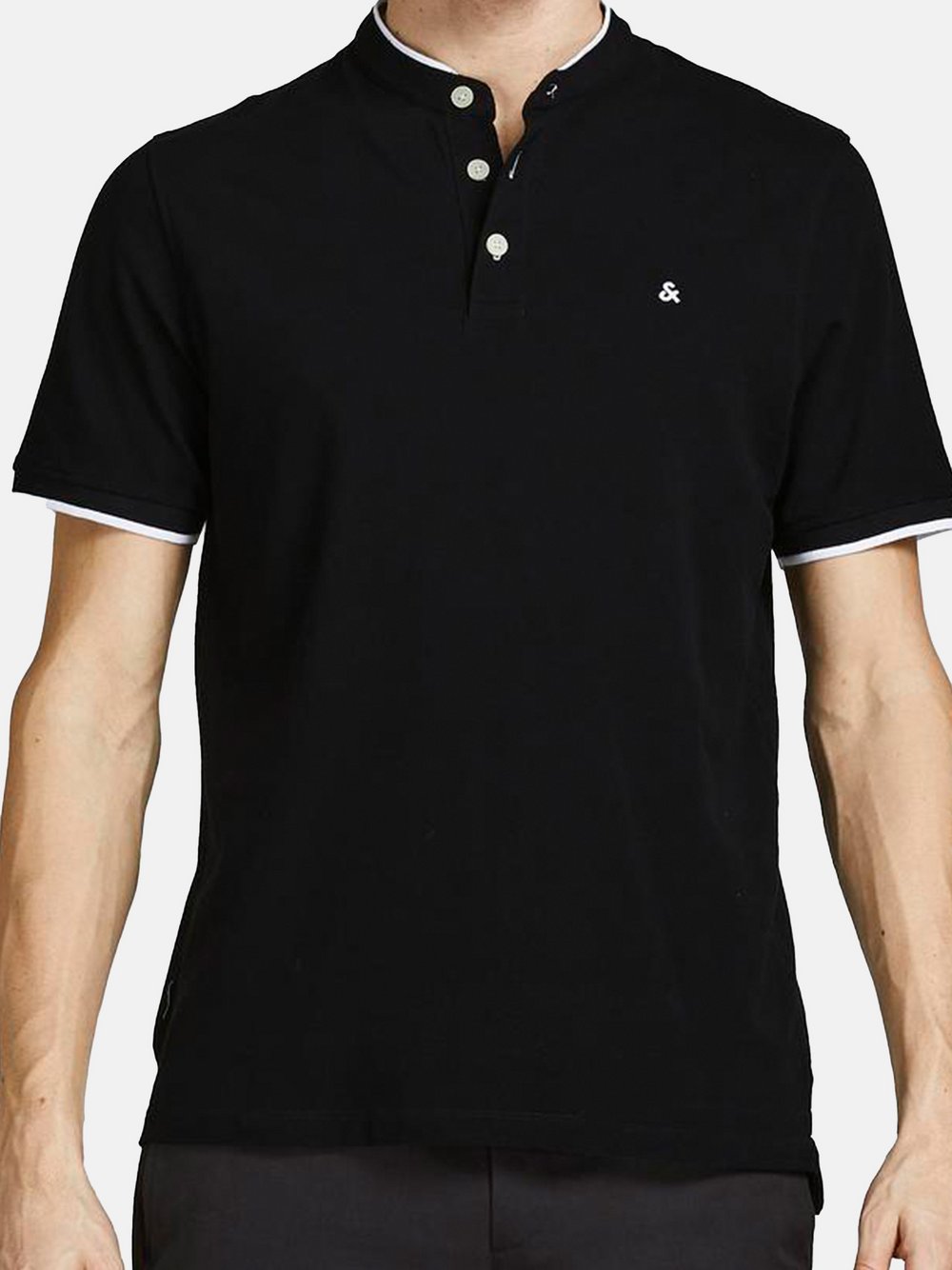 Jack & Jones Poloshirt Herren Baumwolle schwarz, XXL