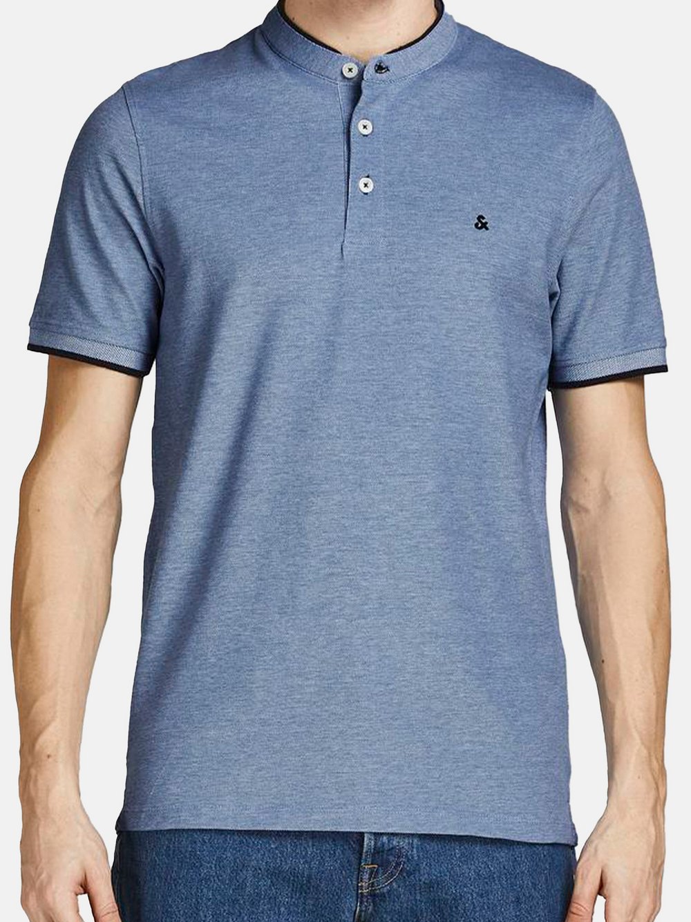 Jack & Jones Poloshirt Herren Baumwolle blau, M