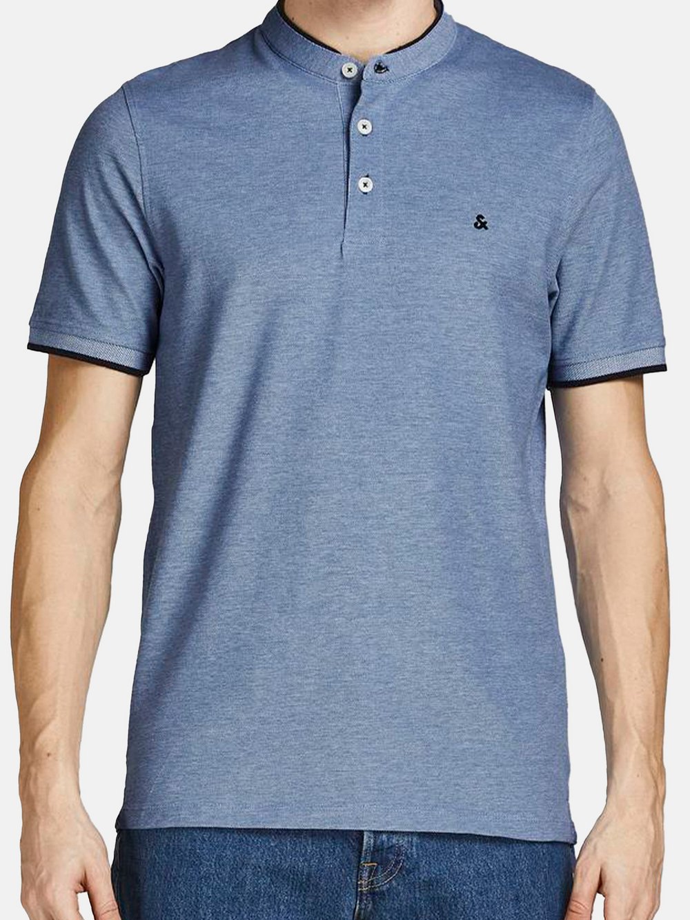 Jack & Jones Poloshirt Herren Baumwolle blau, S